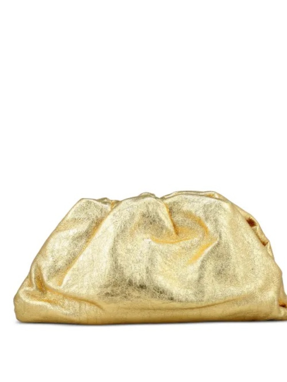 Bottega Veneta The Pouch Gold Metallic Bag